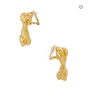 SAINT LAURENT Hoop Earrings in Or Laiton